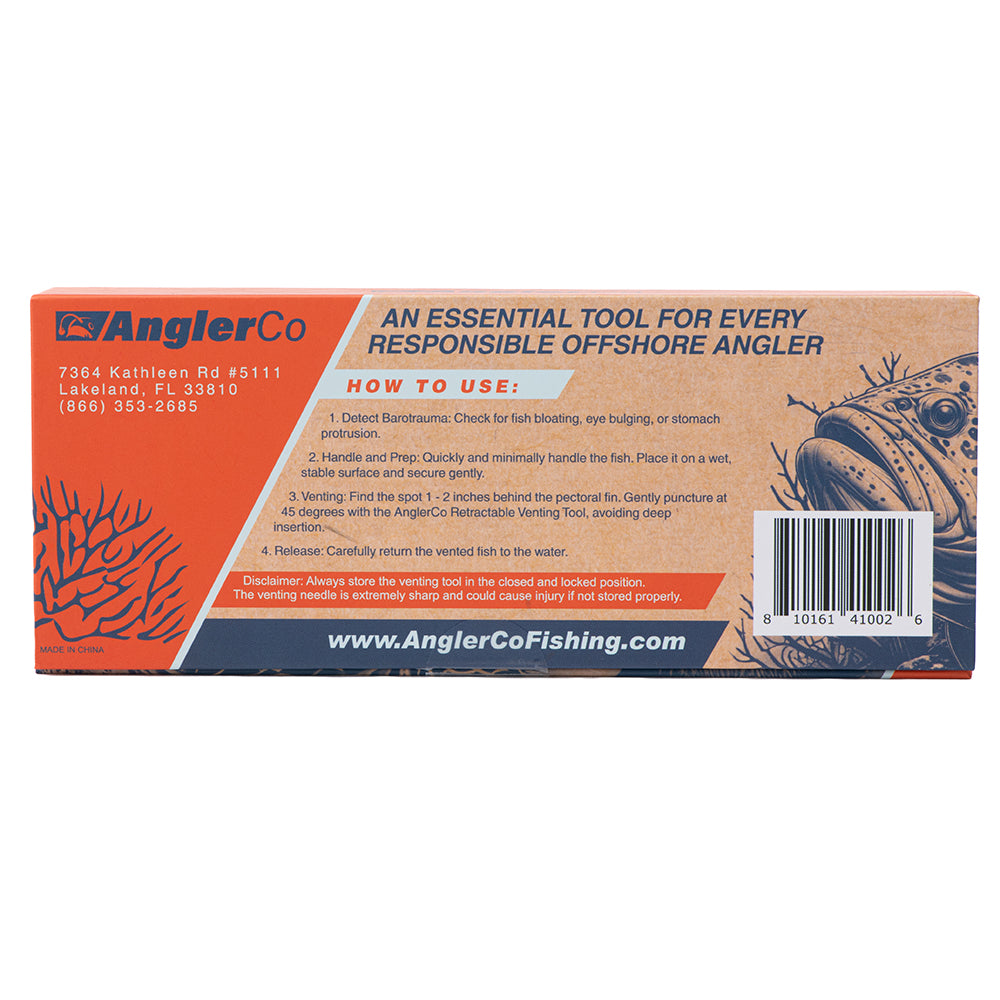 Offshore fish venting tool built for deep sea anglers targeting reef species