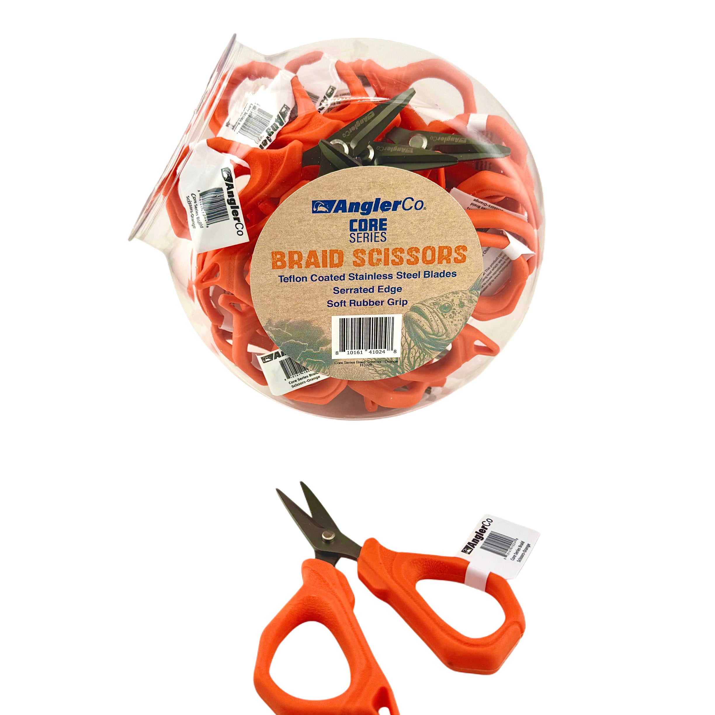 Rust-resistant braid scissors with non-slip grip