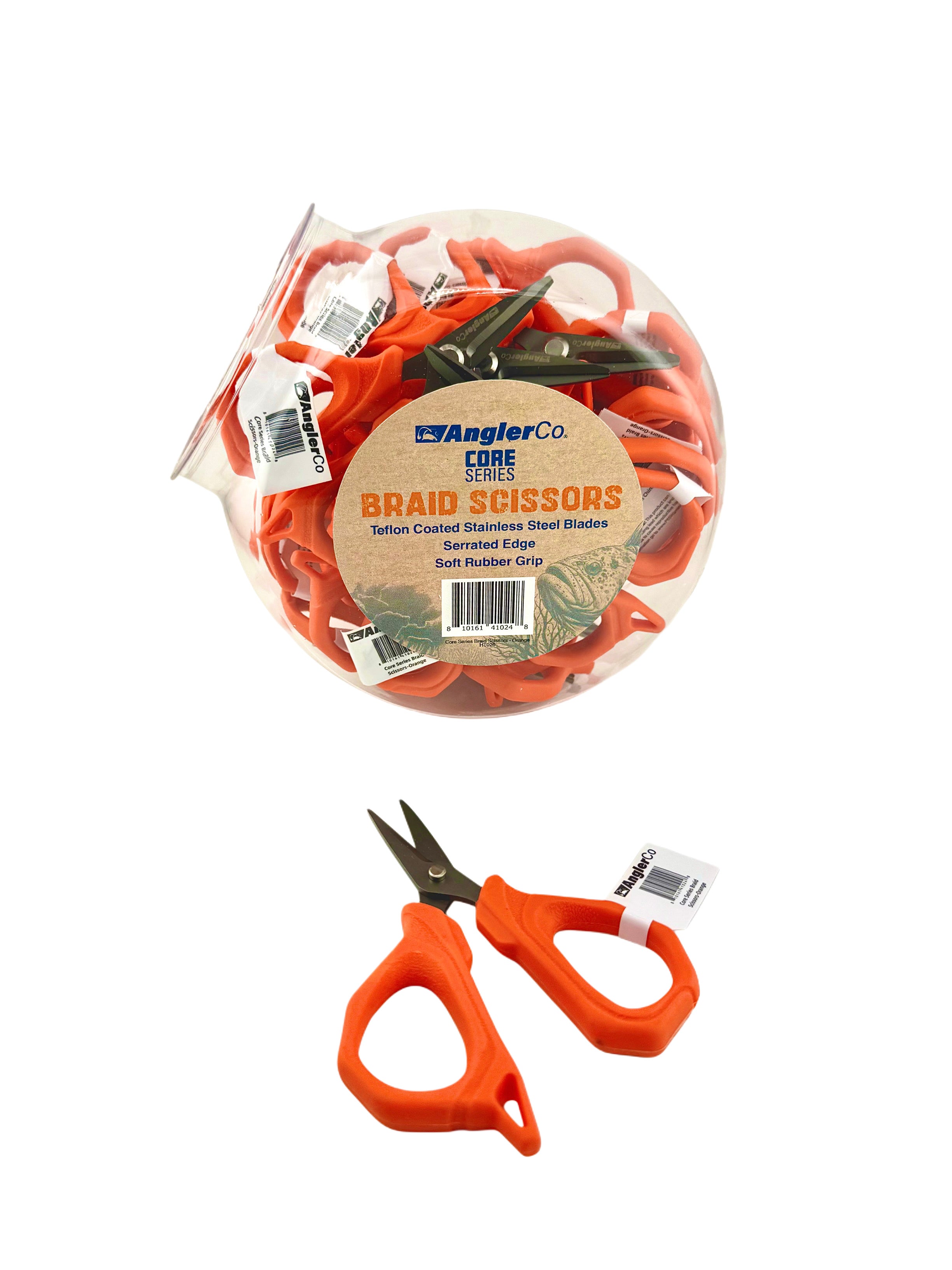 Rust-resistant braid scissors with non-slip grip