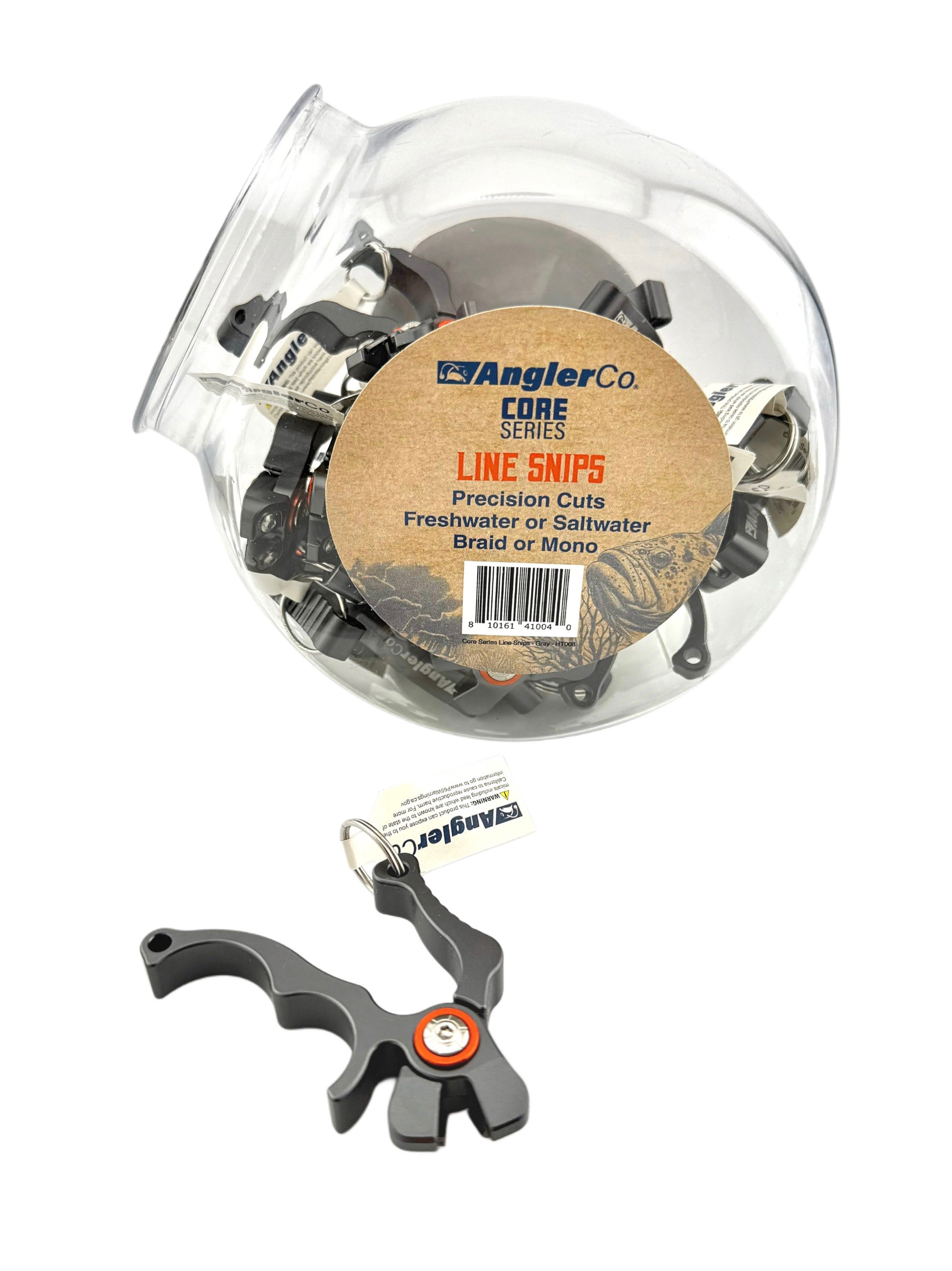 Precision line snips for clean mono and braid cuts