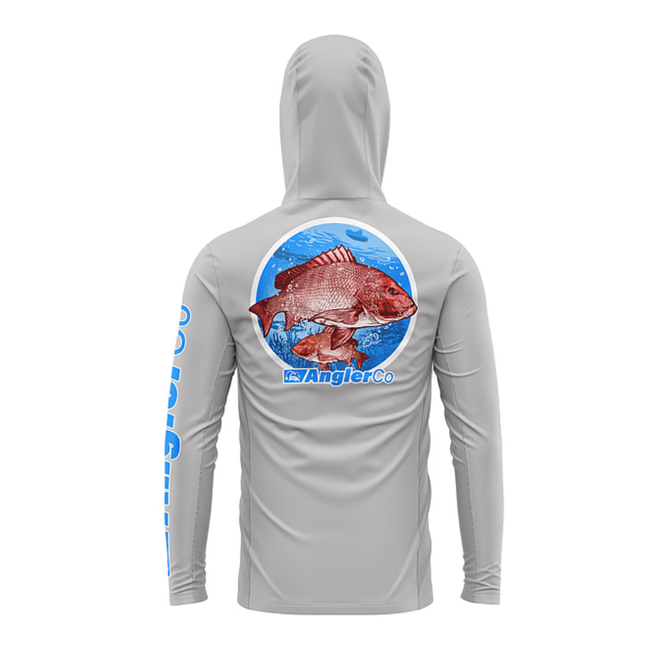 Red Snapper fishing shirt with UV sun protection