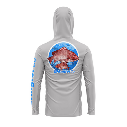 Red Snapper fishing shirt with UV sun protection